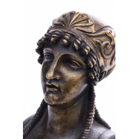Kobiece popiersie, rzeźba gabinetowa empire, ormolu, XX wiek